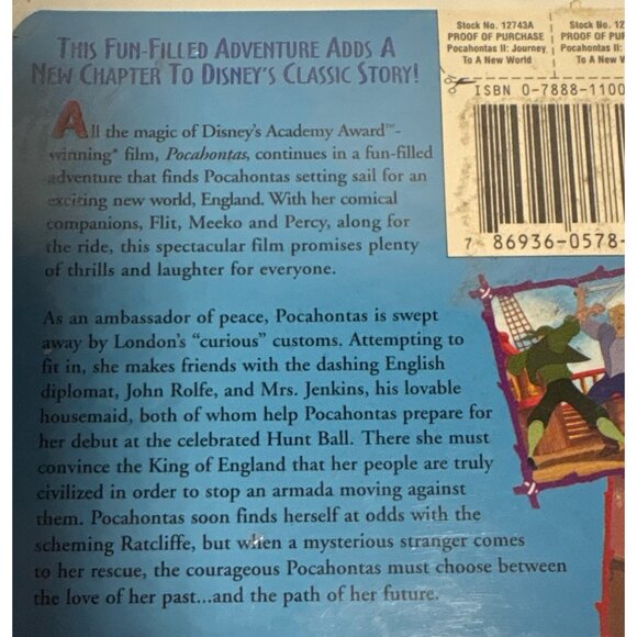 Disneys Pocahontas II: Journey To A New World VHS 1995 - Picture 9 of 9